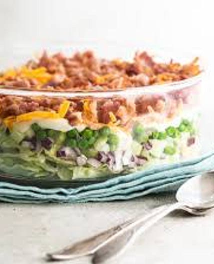 9 layer salad 12 serves 132 calories each