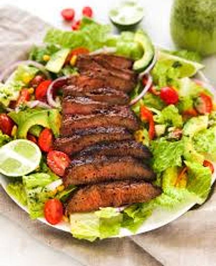 BBQ meat and salad 4 serves 280 calories each *
