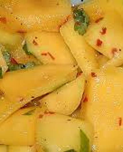 Chilli mango salad 6 serves 86 calories each *