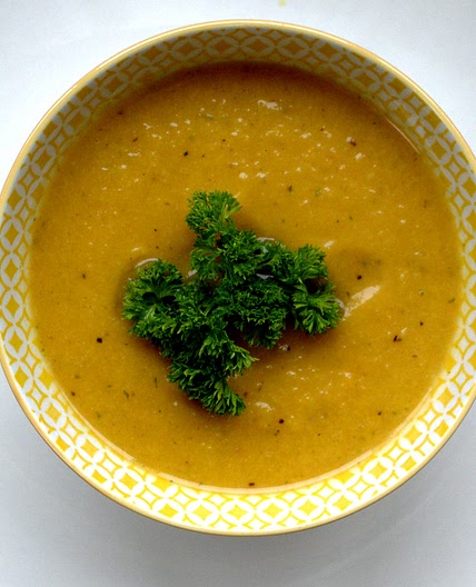 Roasted Butternut Squash and Cauliflower Soup