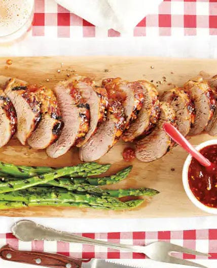 Peach-Chipotle Pork With Asparagus | Canadian Living