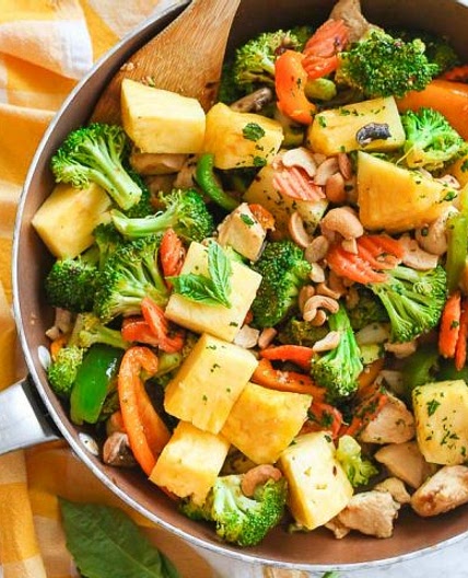 Pineapple Basil Thai Chicken