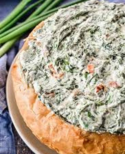 Gooey green dip 10 serves 120 calories *