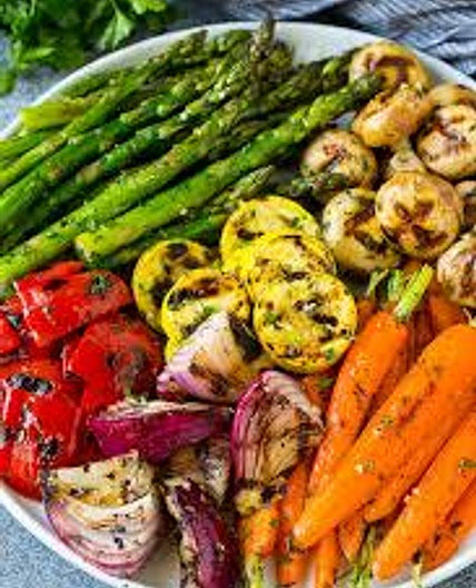 Grilled vegies like models 169cal 6 swrves*