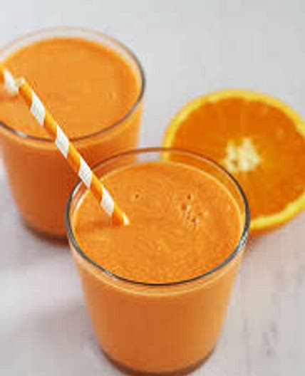 Orange glow smoothie 354 calories *