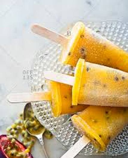 Passionfruit mango ice block