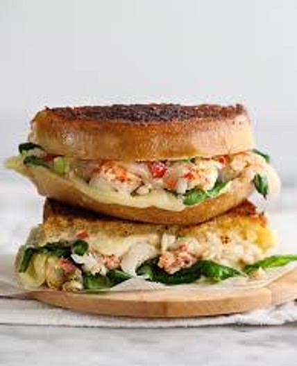 Seafood grilled cheese toasty 404 calories *