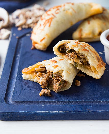 Mushroom Chicken Parmesan Hand Pies - #Blenditarian