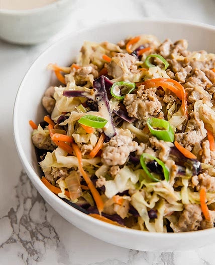 Instapot egg roll in a bowl