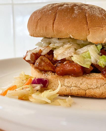 BBQ Jackfruit and Coleslaw Sandwiches