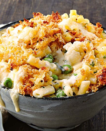 Cauliflower macaroni cheese