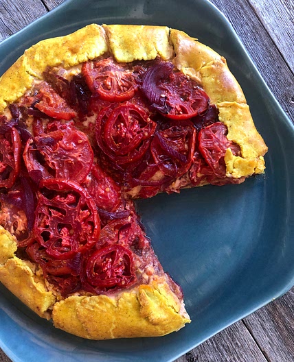 Curry Tomato Pie w/ Tamarind Onions