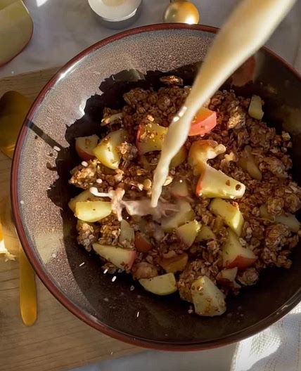 Granola de manzana