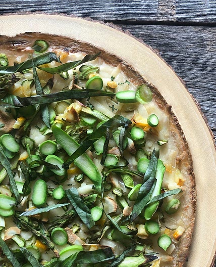 Asparagus Spring Pizza w/ Preserved Lemon