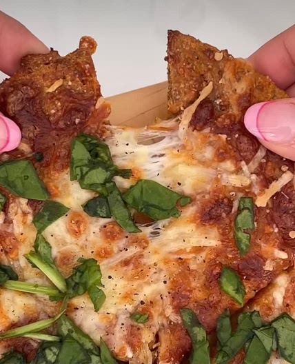 Pizza con masa de calabaza y avena