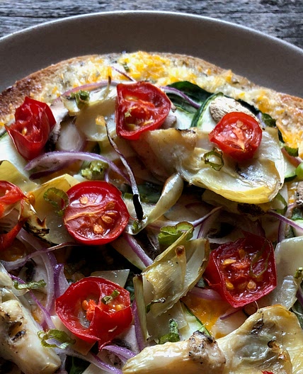 Garlic Veggie Gourmet Pizza