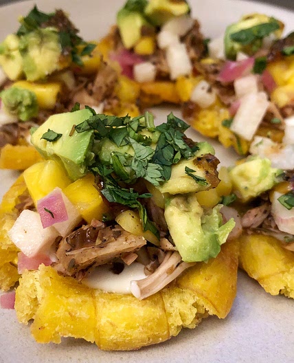 Tostones w/ Jerk-Spiced Jackfruit