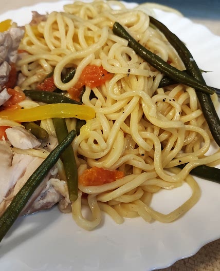 Drunk chicken with veggies