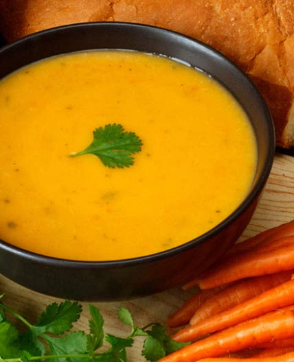 Leek, potato and carrot soup