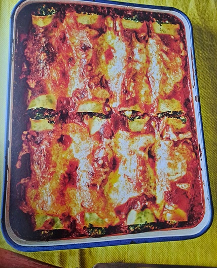 Spinach and ricotta cannelloni