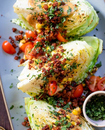 Southwest Roasted Cabbage Wedge Salad