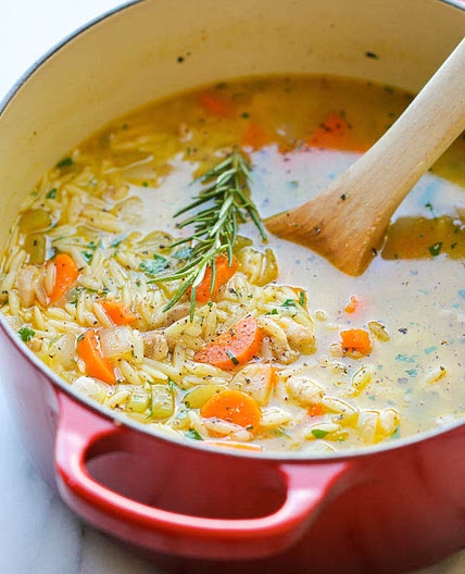 Lemon Chicken Orzo Soup