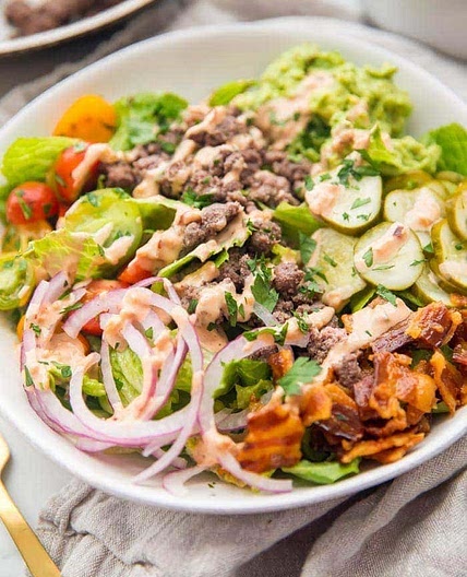 Burger Bowls (Whole30, Paleo, Low Carb)
