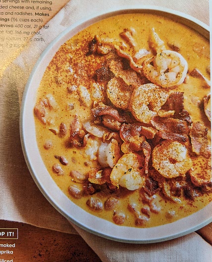 Shrimp-Bacon Queso Chili