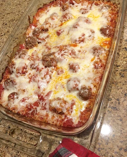 One Pot Meal #14: Meatball and Rice Dump and Bake