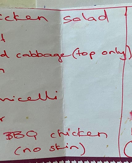 Asian chicken salad 