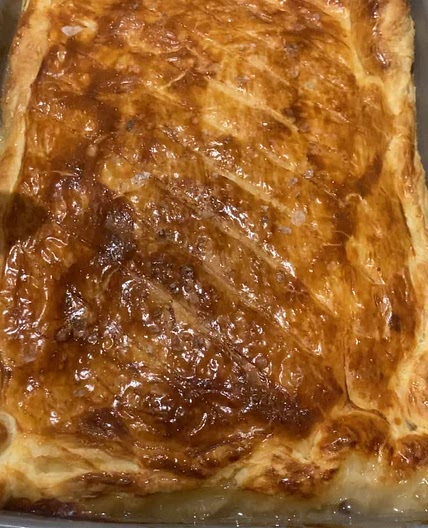 Leftover turkey and ham pie