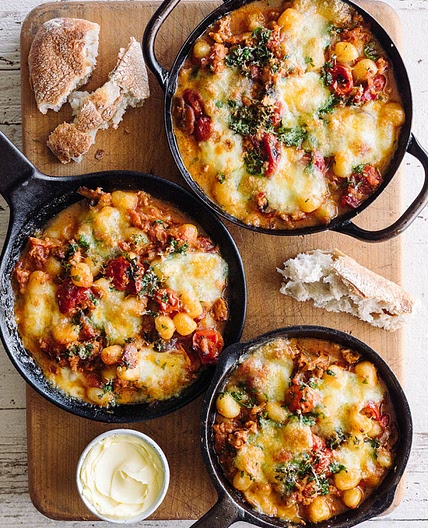 Baked Gnocchi with Chicken Bolognese