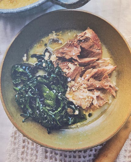 Pork cooked in milk with cloves