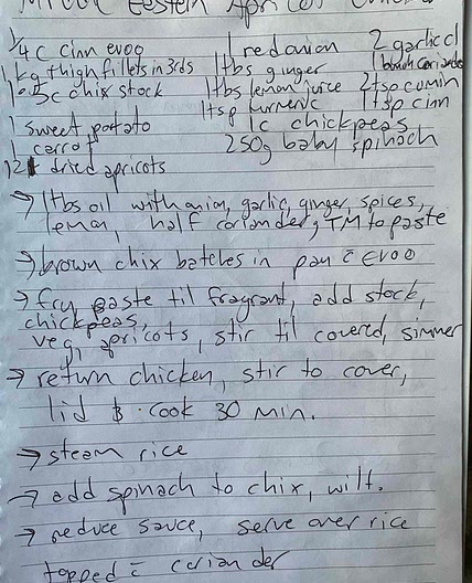 Middle eastern apricot chicken 