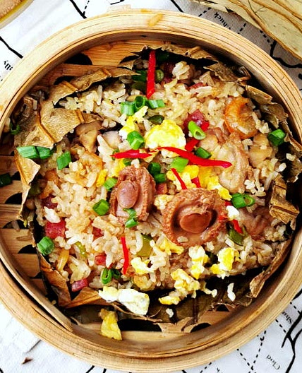 Lotus Leaf Rice- How to make it at home (absolutely delicious)