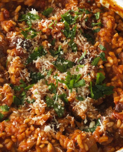 Easy Chicken and Tomato Oven Risotto