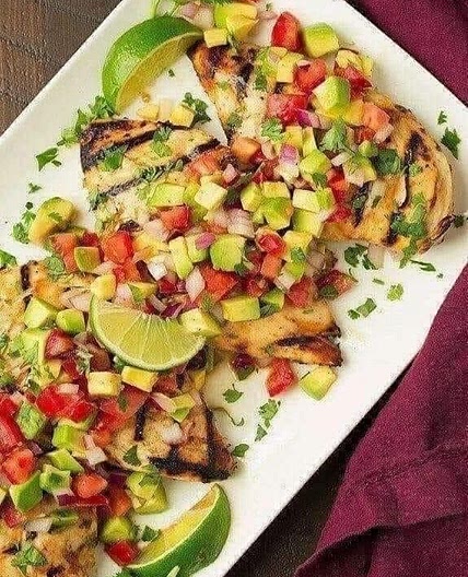 Grilled Cilantro-Lime Chicken with Avocado Salsa