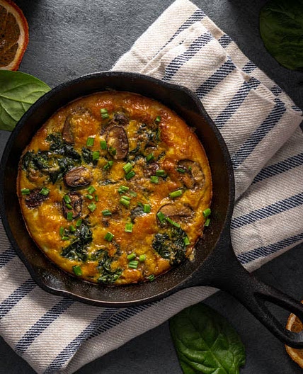 Baked Spinach & Mushroom Frittata (Main)