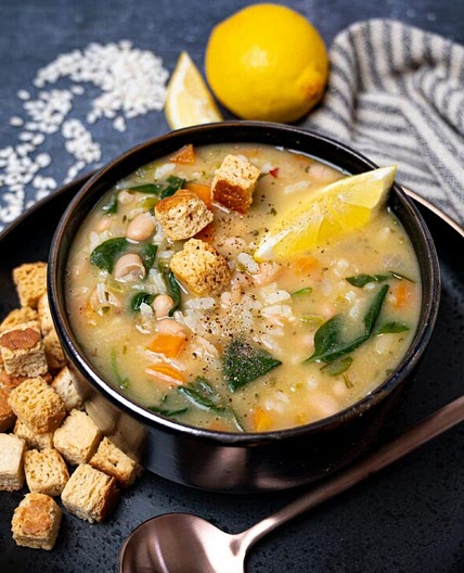 Vegan Lemon Rice Soup