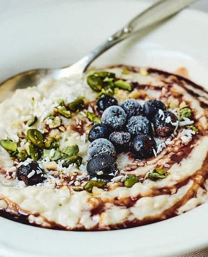Rice pudding with cashew milk