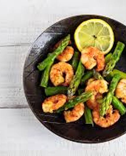 Prawn & asparagus stir fry