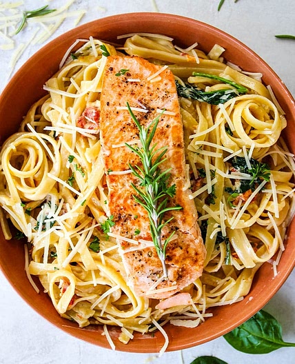 Creamy Tuscan Salmon and Pasta