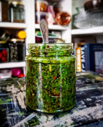 Salad-bag Pesto by Jack Monroe