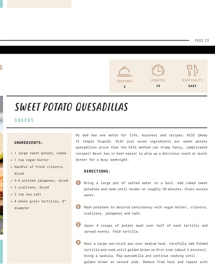 Sweet Potato Quesadillas