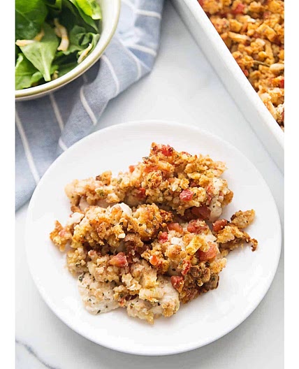 Baked chicken and stuffing 
