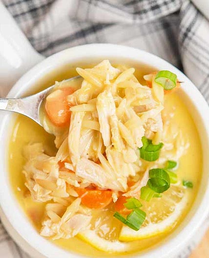 Authentic Greek Chicken Lemon Orzo Soup (Avgolemono)