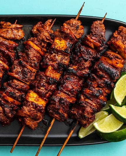 Charcoal-Grilled Al Pastor Skewers Recipe