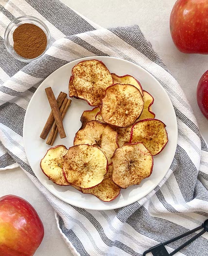 Crispy Homemade Air Fryer Apple Chips (2-Ingredient Recipe)