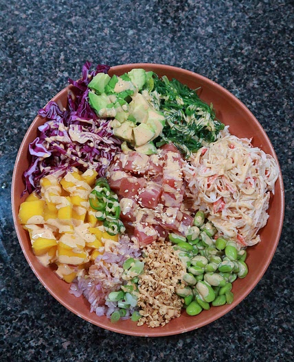 Ponzu Ahi Tuna Poke Bowl