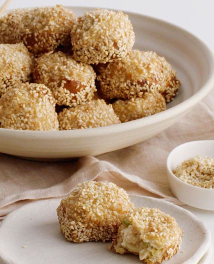 Air fryer prawn sesame balls recipe